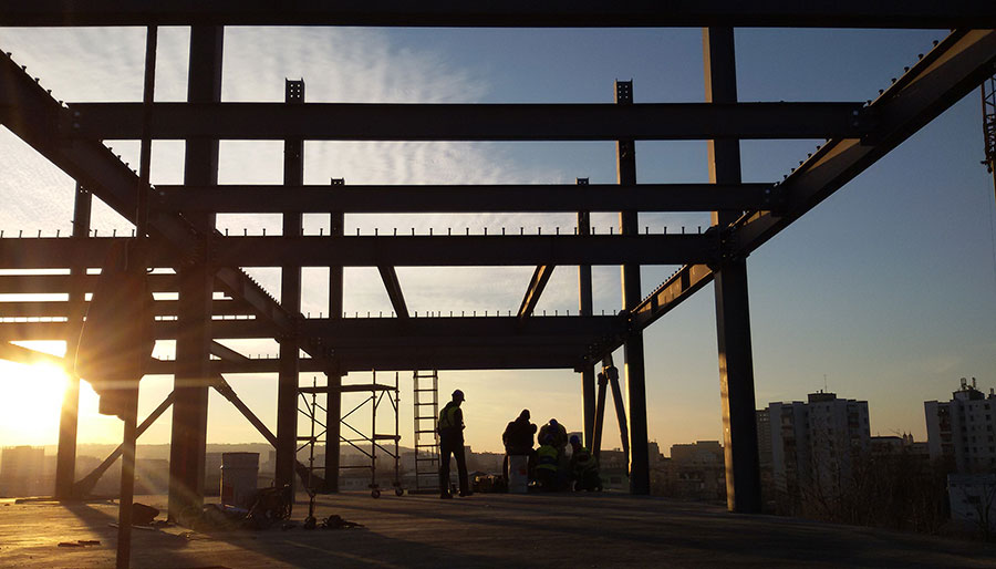 Santier cladirea GFK Iasi