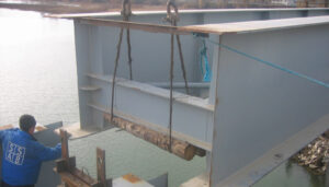 Pasarelă peste râul Bistrița